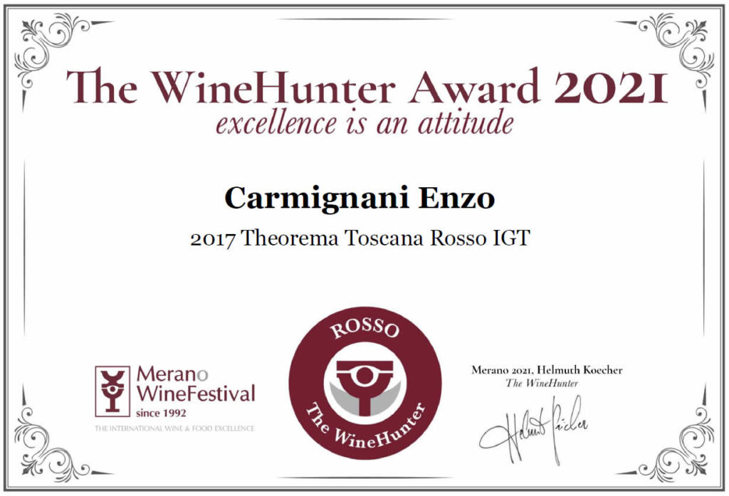 Premio WineHunter Theorema Rosso 2017